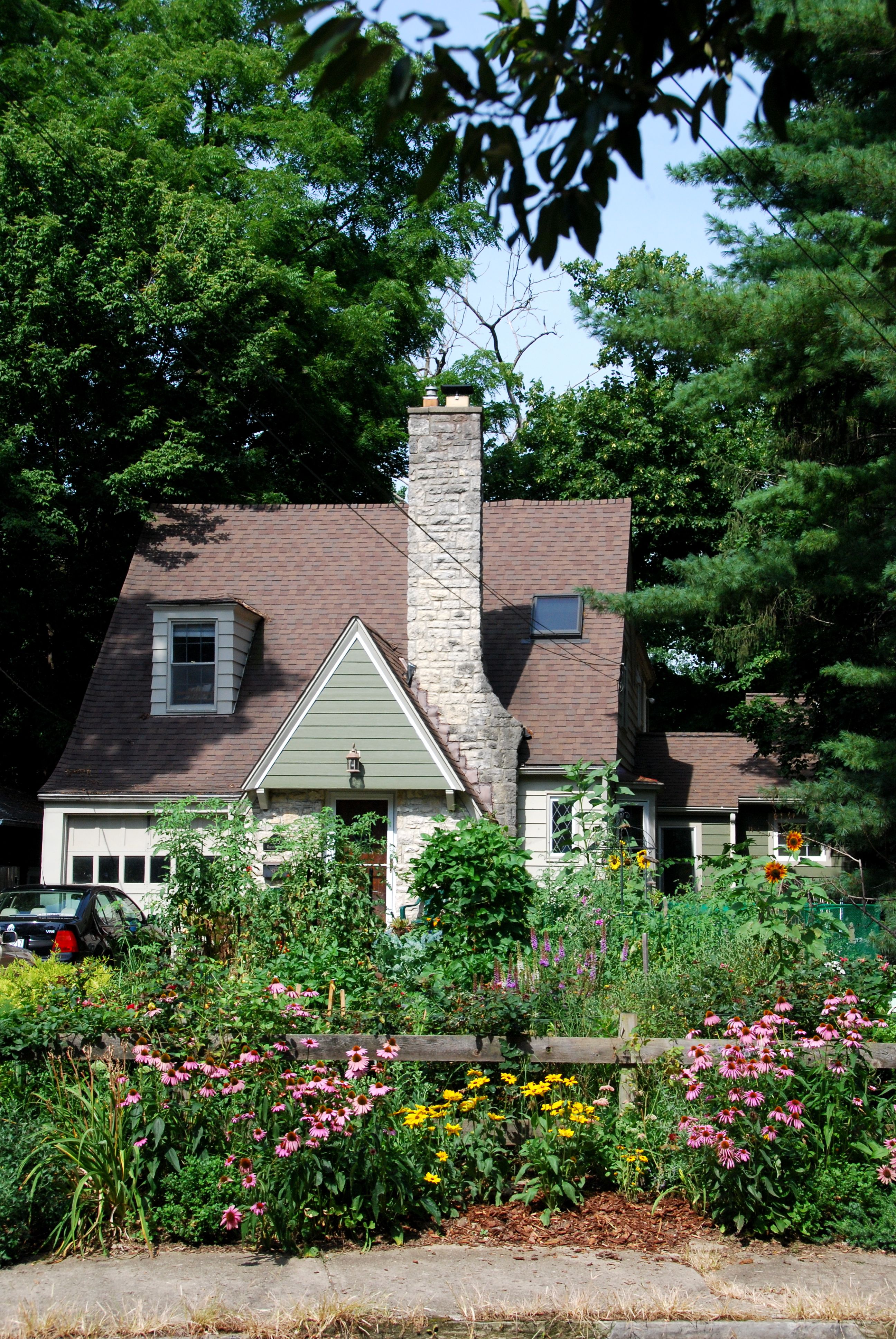 front view of gardens