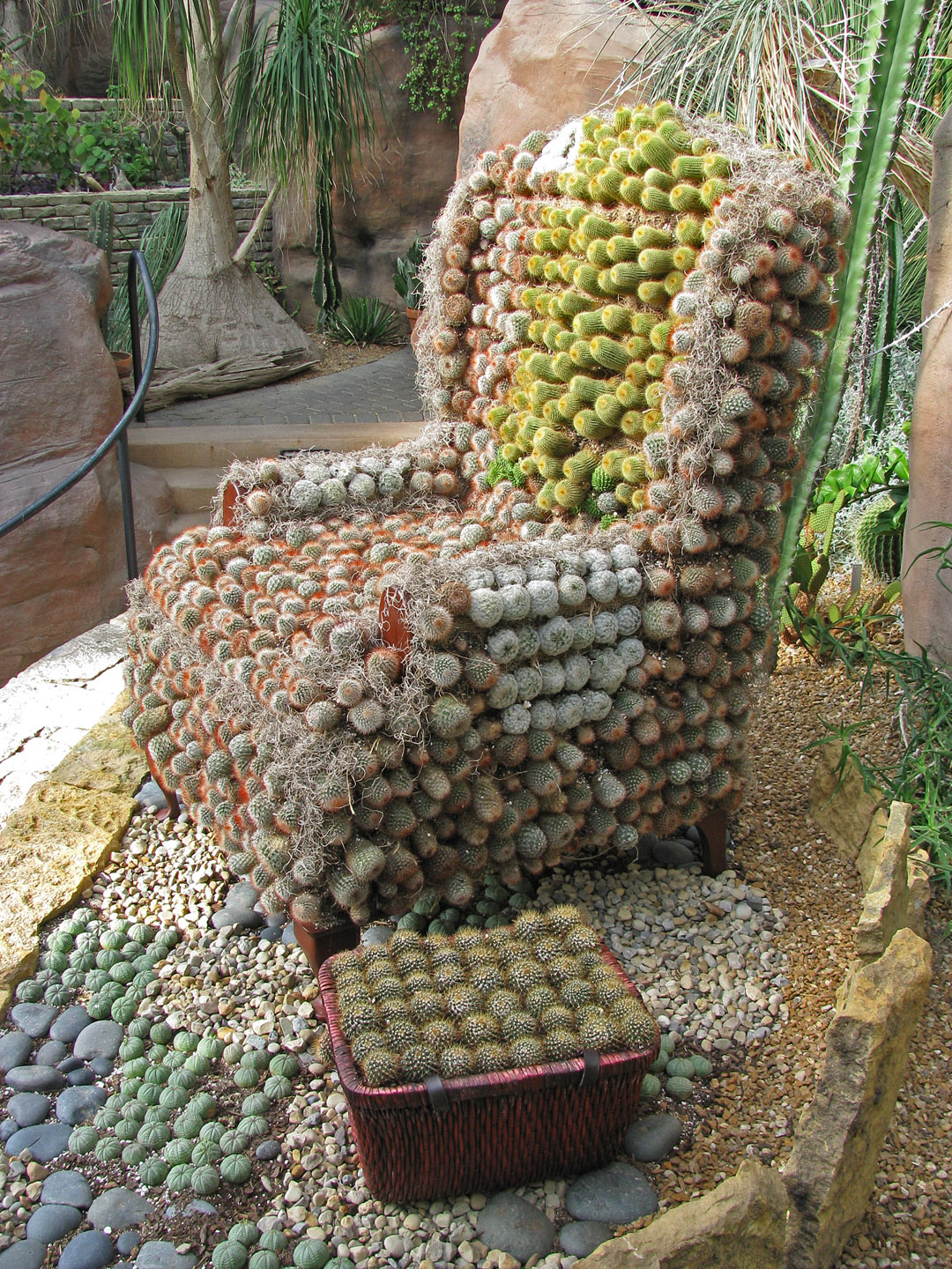 For your viewing pleasure only: an inspired cactus chair and ottoman at the Franklin Park Conservatory in 2008.